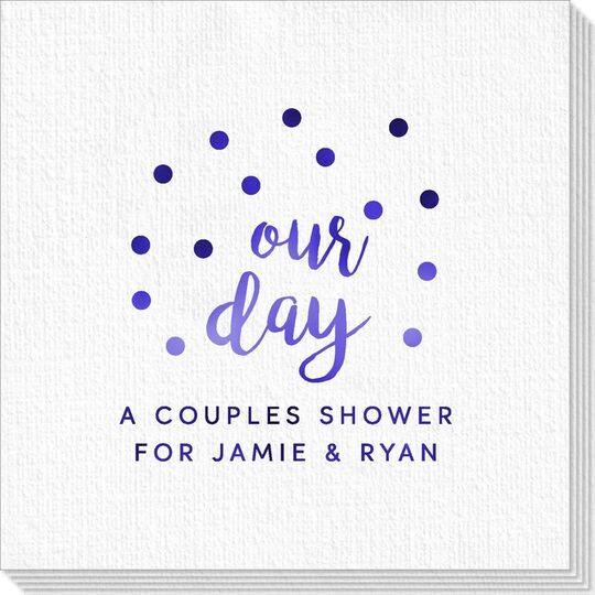 Confetti Dots Our Day Deville Napkins