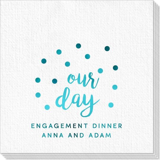 Confetti Dots Our Day Deville Napkins
