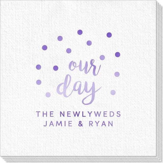Confetti Dots Our Day Deville Napkins