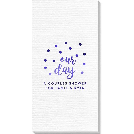 Confetti Dots Our Day Deville Guest Towels