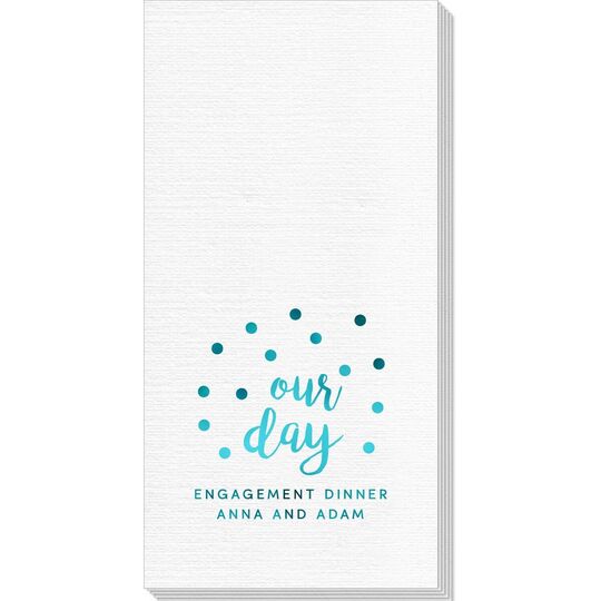 Confetti Dots Our Day Deville Guest Towels