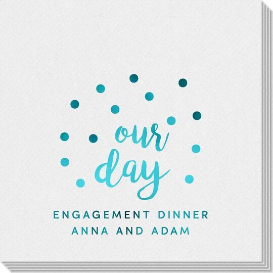 Confetti Dots Our Day Linen Like Napkins