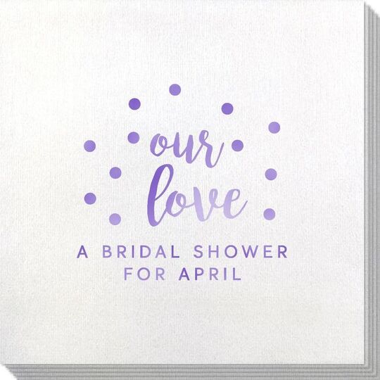 Confetti Dots Our Love Bamboo Luxe Napkins