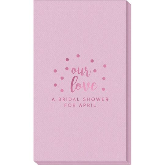 Confetti Dots Our Love Linen Like Guest Towels
