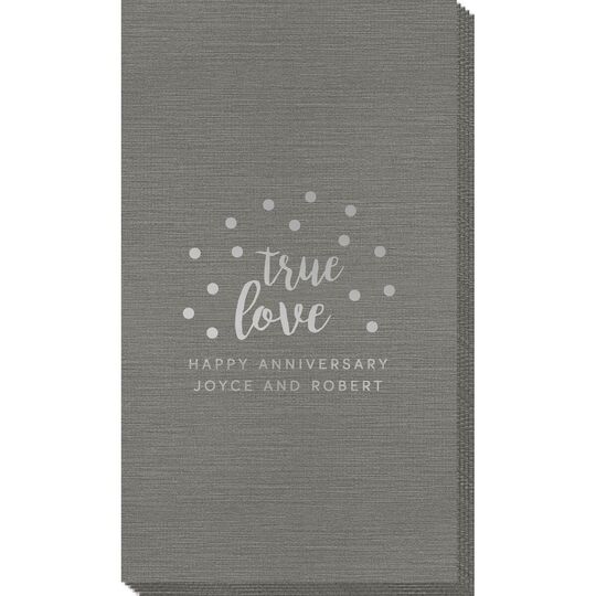 Confetti Dots True Love Bamboo Luxe Guest Towels