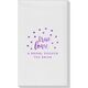 Confetti Dots True Love Linen Like Guest Towels Image 1 of 2