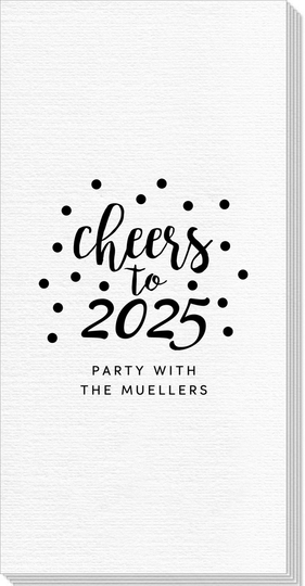 Confetti Dots Cheers to the New Year Deville Guest Towels