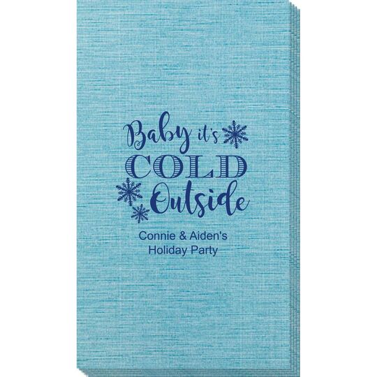 Baby It's Cold Outside Bamboo Luxe Guest Towels