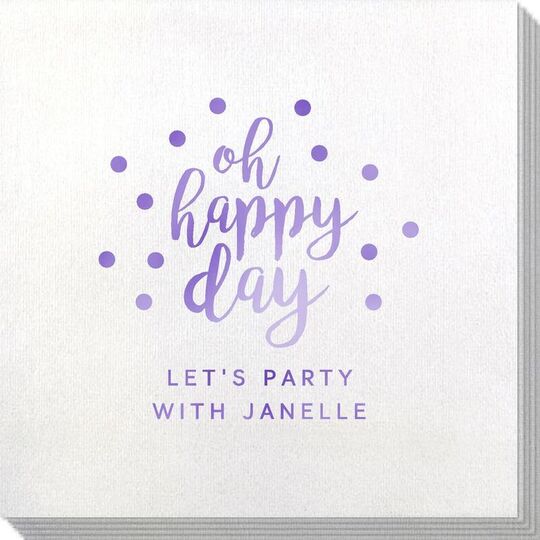 Confetti Dots Oh Happy Day Bamboo Luxe Napkins