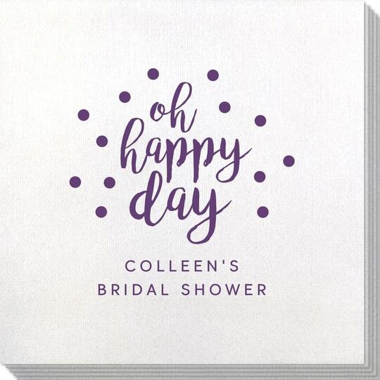 Confetti Dots Oh Happy Day Bamboo Luxe Napkins