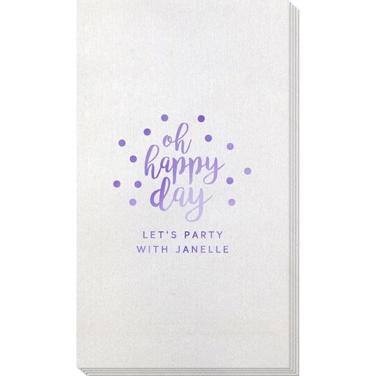 Confetti Dots Oh Happy Day Bamboo Luxe Guest Towels