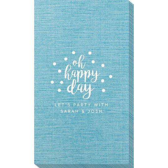 Confetti Dots Oh Happy Day Bamboo Luxe Guest Towels