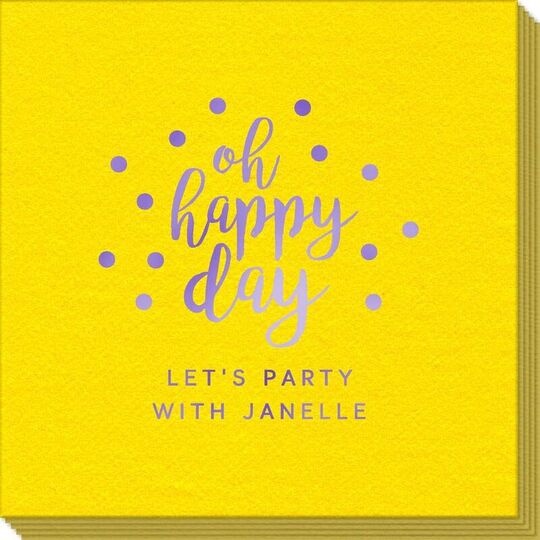 Confetti Dots Oh Happy Day Linen Like Napkins