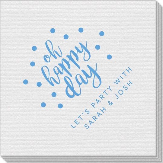 Confetti Dots Oh Happy Day Linen Like Napkins