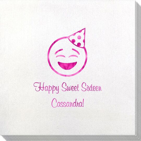 Party Hat Emoji Bamboo Luxe Napkins