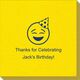 Party Hat Emoji Linen Like Napkins Image 1 of 2
