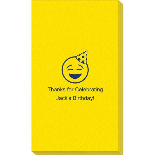 Party Hat Emoji Linen Like Guest Towels