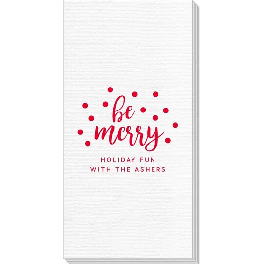 Confetti Dots Be Merry Deville Guest Towels