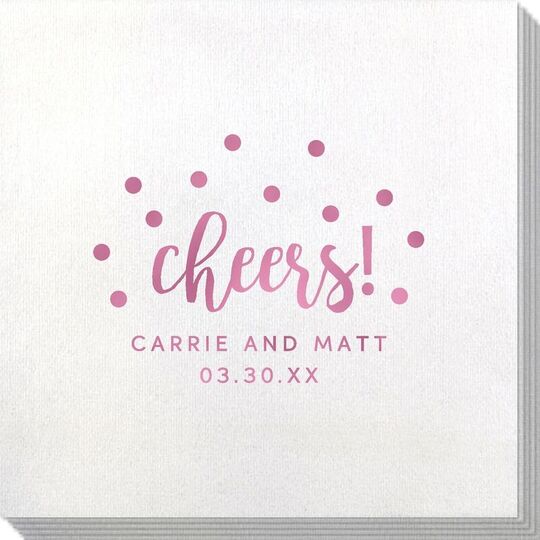 Confetti Dots Cheers Bamboo Luxe Napkins
