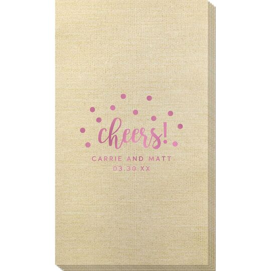 Confetti Dots Cheers Bamboo Luxe Guest Towels