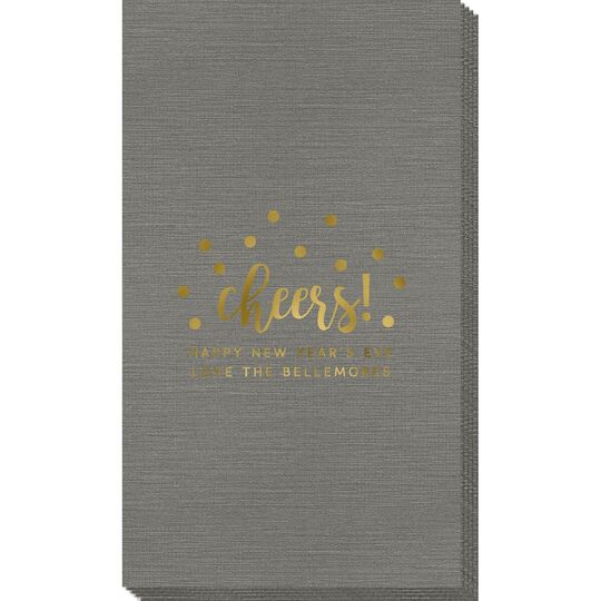 Confetti Dots Cheers Bamboo Luxe Guest Towels