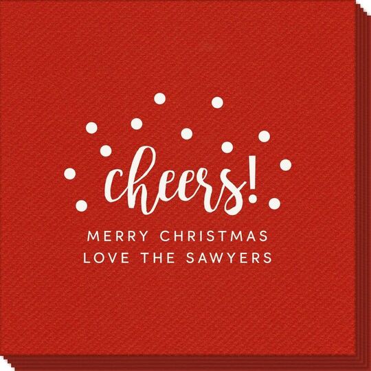 Confetti Dots Cheers Linen Like Napkins