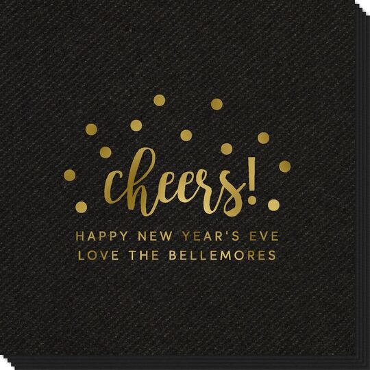 Confetti Dots Cheers Linen Like Napkins