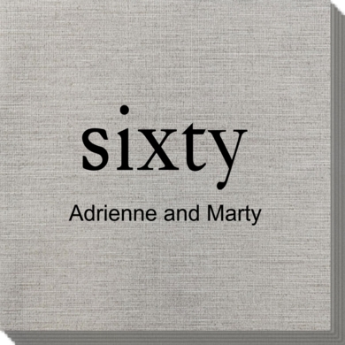 Big Number Sixty Bamboo Luxe Napkins