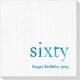 Big Number Sixty Deville Napkins Image 1 of 2