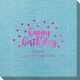 Confetti Dots Happy Birthday Bamboo Luxe Napkins Image 3 of 4