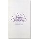 Confetti Dots Happy Birthday Bamboo Luxe Guest Towels Image 3 of 4