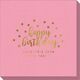 Confetti Dots Happy Birthday Linen Like Napkins Image 1 of 4