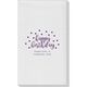 Confetti Dots Happy Birthday Linen Like Guest Towels Image 3 of 4