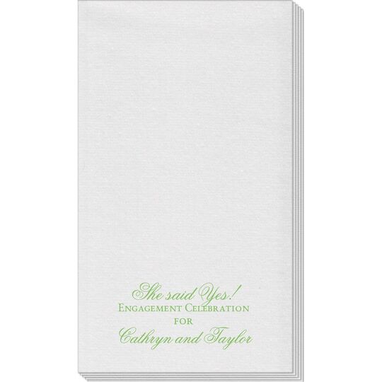 Basic Text of Your Choice Linen Like Guest Towels