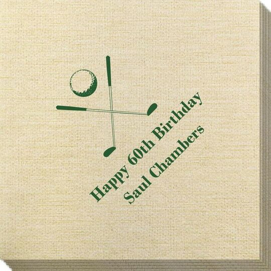 Golf Clubs Bamboo Luxe Napkins