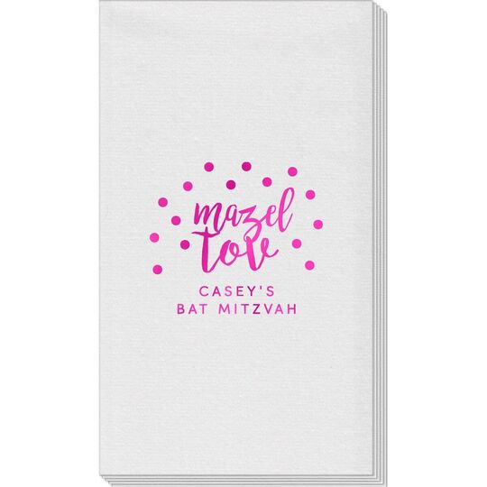 Confetti Mazel Tov Linen Like Guest Towels
