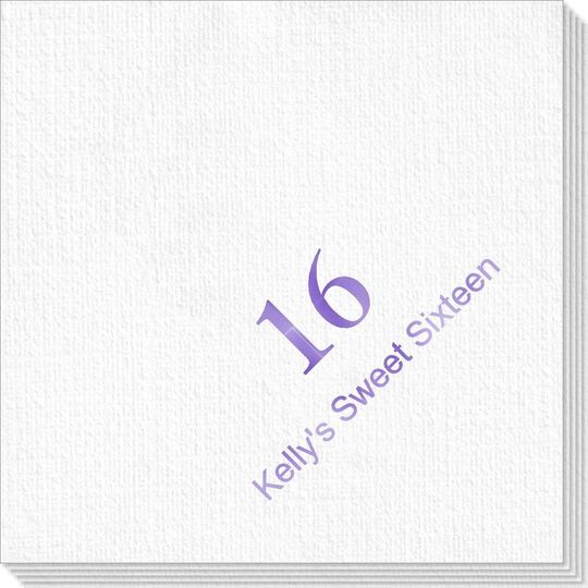 Large Number with Text Deville Napkins