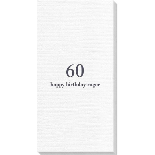 Large Number with Text Deville Guest Towels