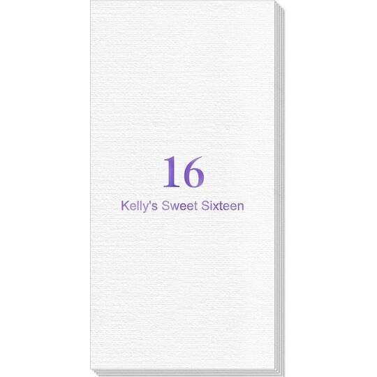 Large Number with Text Deville Guest Towels
