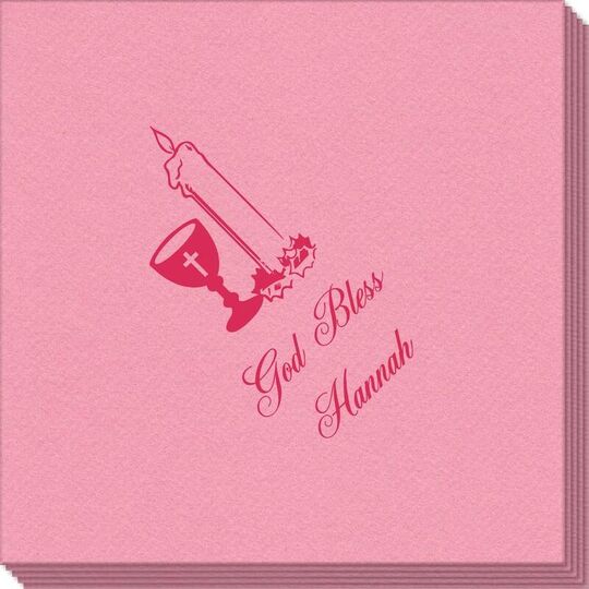 Chalice and Candle Linen Like Napkins