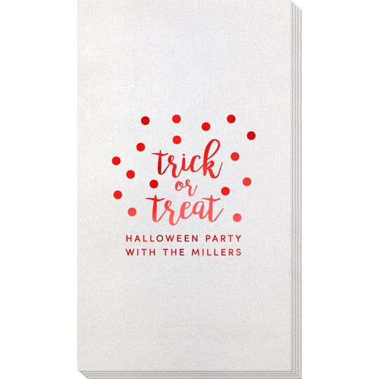 Confetti Dots Trick or Treat Bamboo Luxe Guest Towels