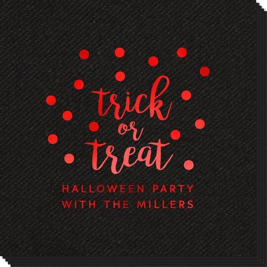 Confetti Dots Trick or Treat Linen Like Napkins