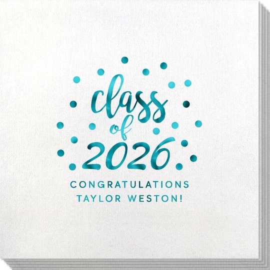 Class of Confetti Dots Bamboo Luxe Napkins