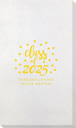 Class of Confetti Dots Bamboo Luxe Guest Towels