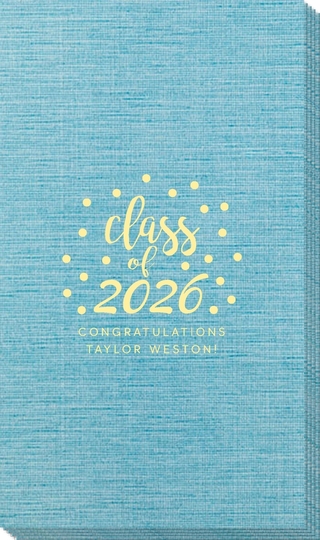 Class of Confetti Dots Bamboo Luxe Guest Towels