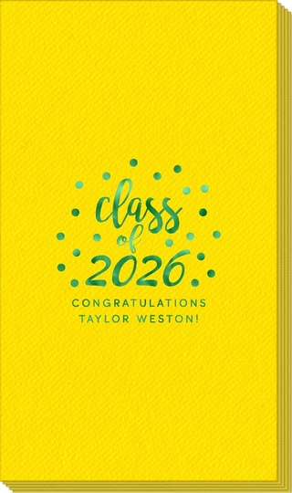 Class of Confetti Dots Linen Like Guest Towels