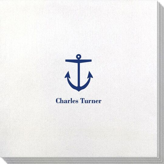 Nautical Anchor Bamboo Luxe Napkins