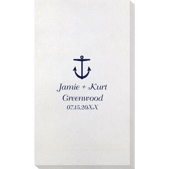 Nautical Anchor Bamboo Luxe Guest Towels