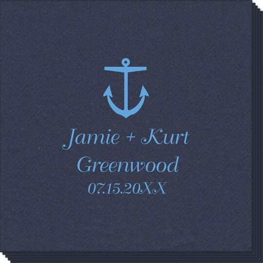 Nautical Anchor Linen Like Napkins