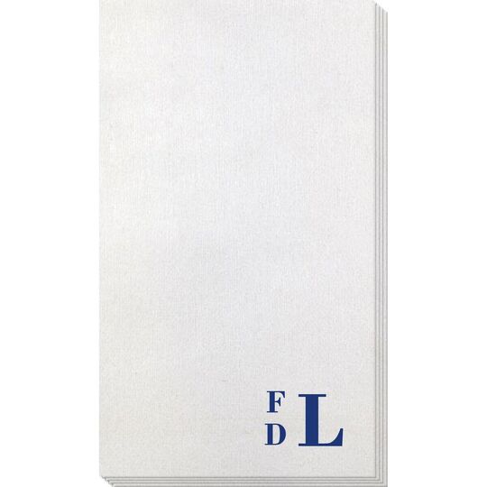 Stacked Monogram Bamboo Luxe Guest Towels